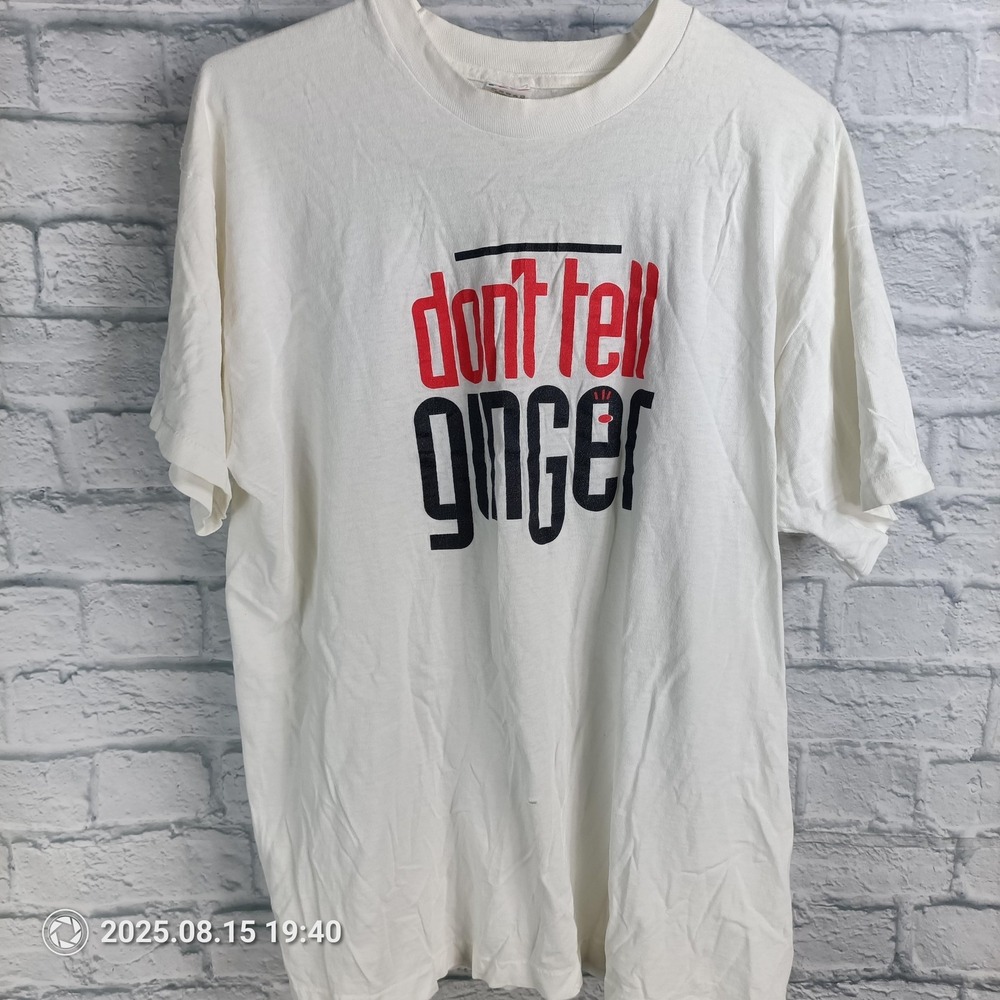 Vintage Dont Tell Ginger Shirt Mens XL Fruit Of The Loom Graphic Tee 90s USA
